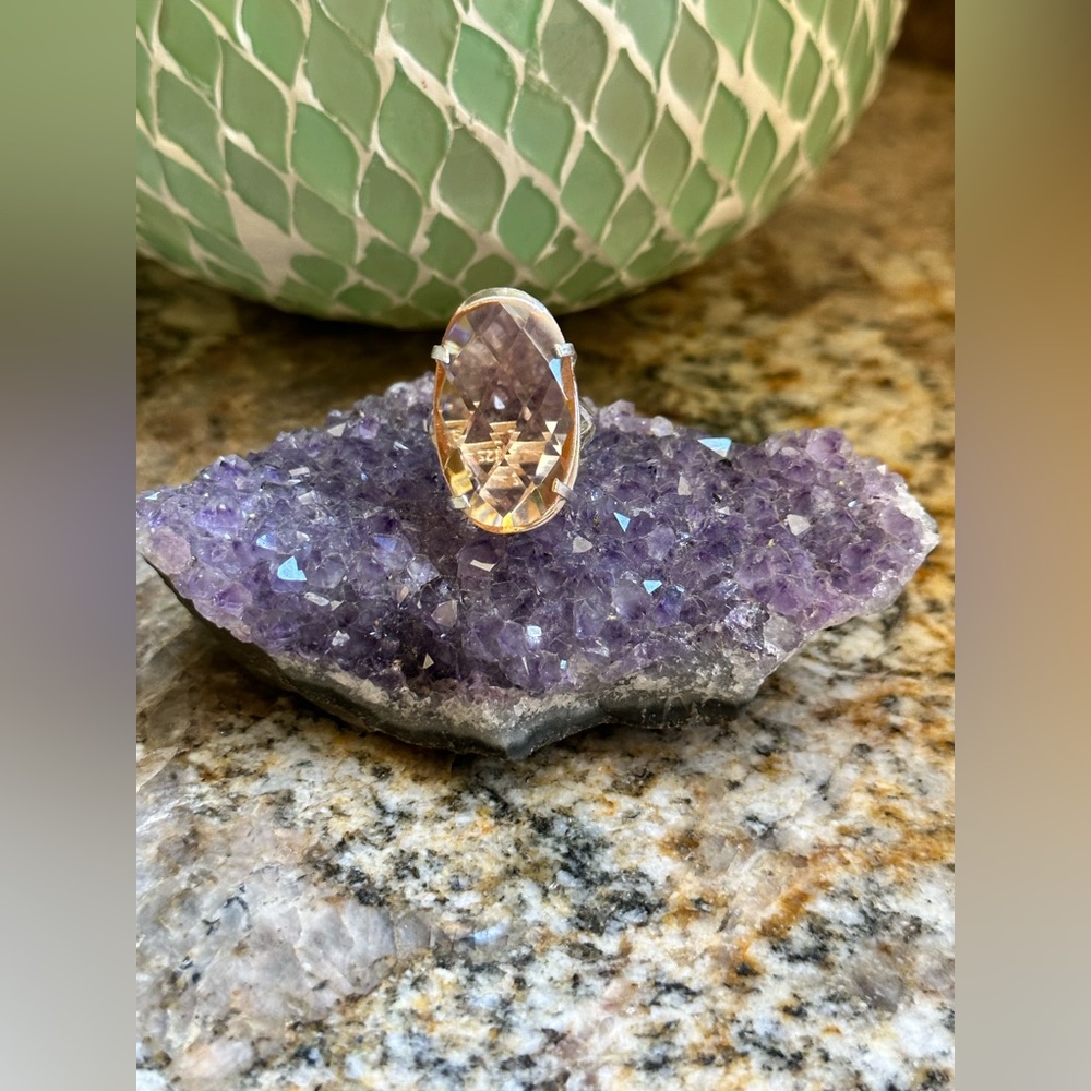 Silver Morganite Stone Ring